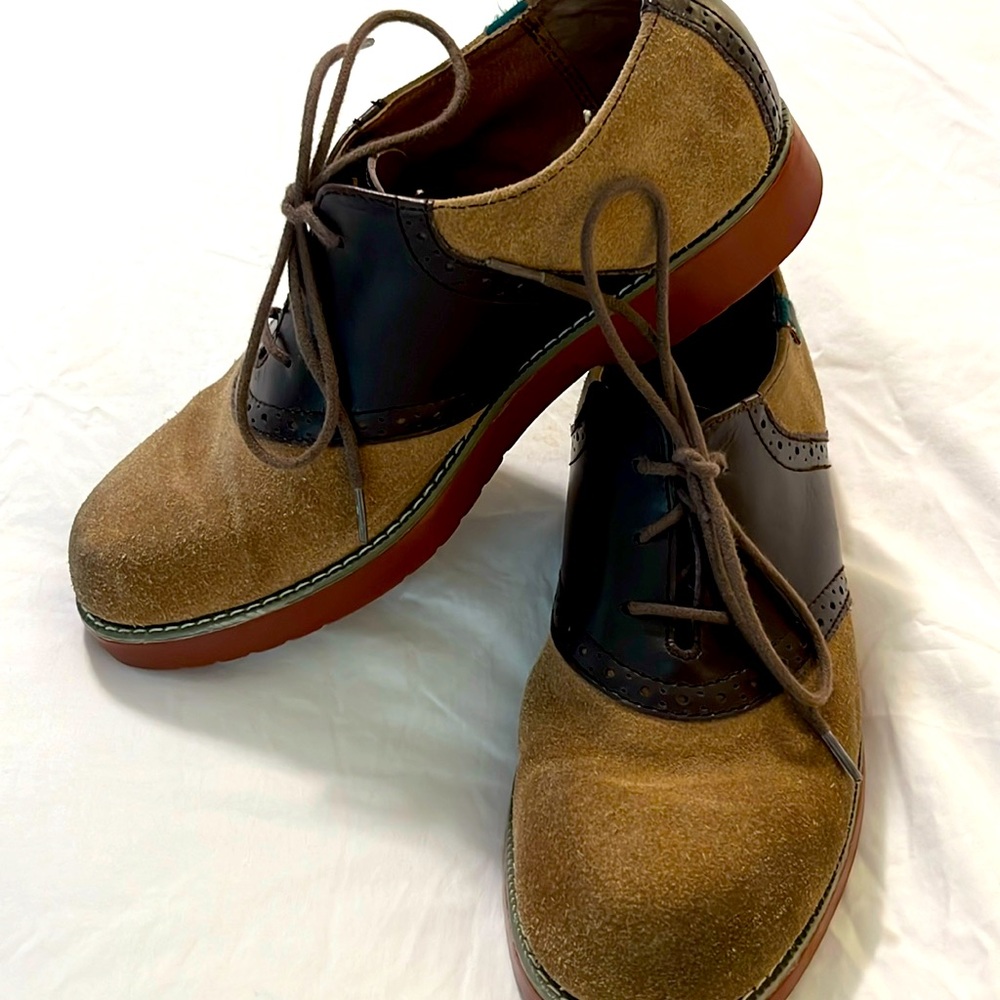 Tan Suede Saddle Shoes